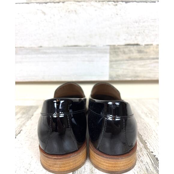 Everlane Women’s 7 Black Patent Italian Leather Pointed Toe Slip On Loafer Flats - Picture 4 of 9